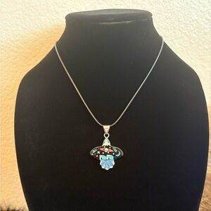 Galaxy Inlay Bird Pendant